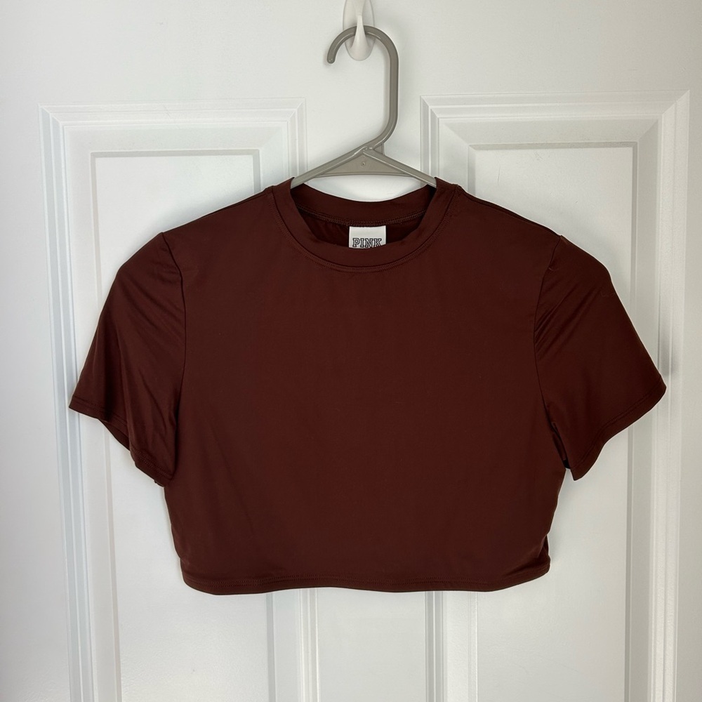 Victorias Secret PINK Brown Crop Top NWT